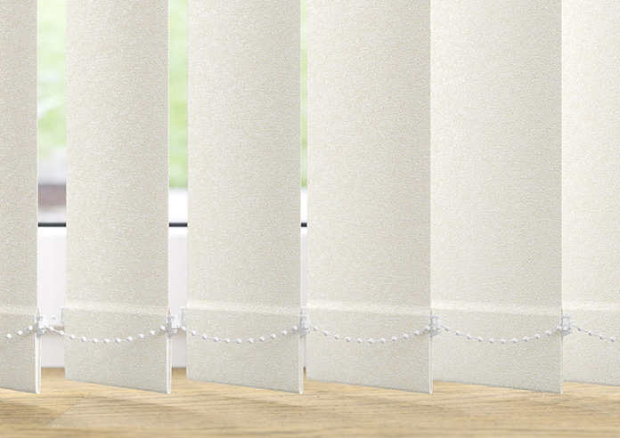 Shimmer (Blackout), Quartz Cream - Vertical Blind - Image 4